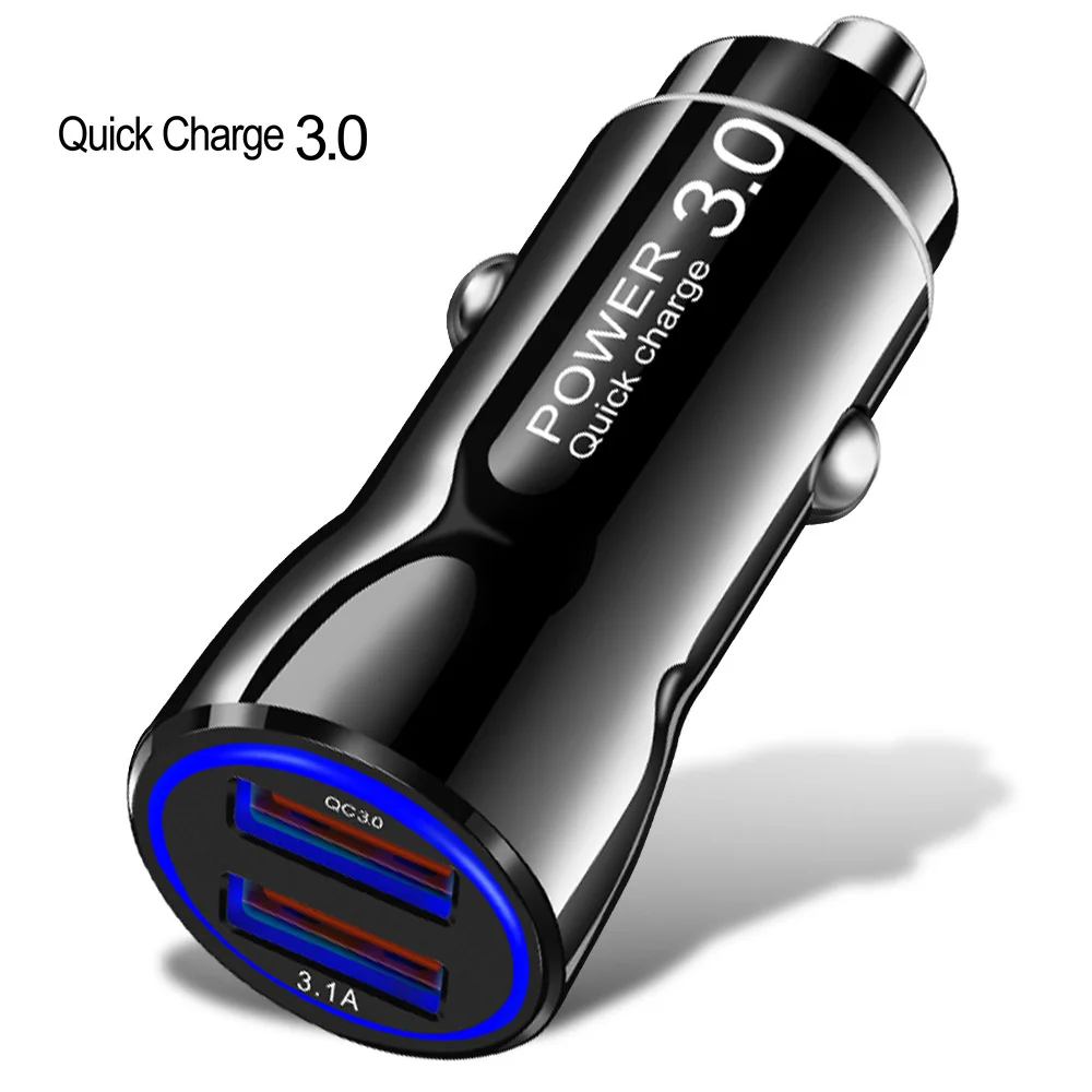 Олаф автомобильное USB зарядное устройство Быстрая зарядка 3,0 2,0 зарядное устройство для мобильного телефона 2 порта USB быстрое автомобильное зарядное устройство для iPhone samsung планшета автомобильное зарядное устройство - Тип штекера: No cable