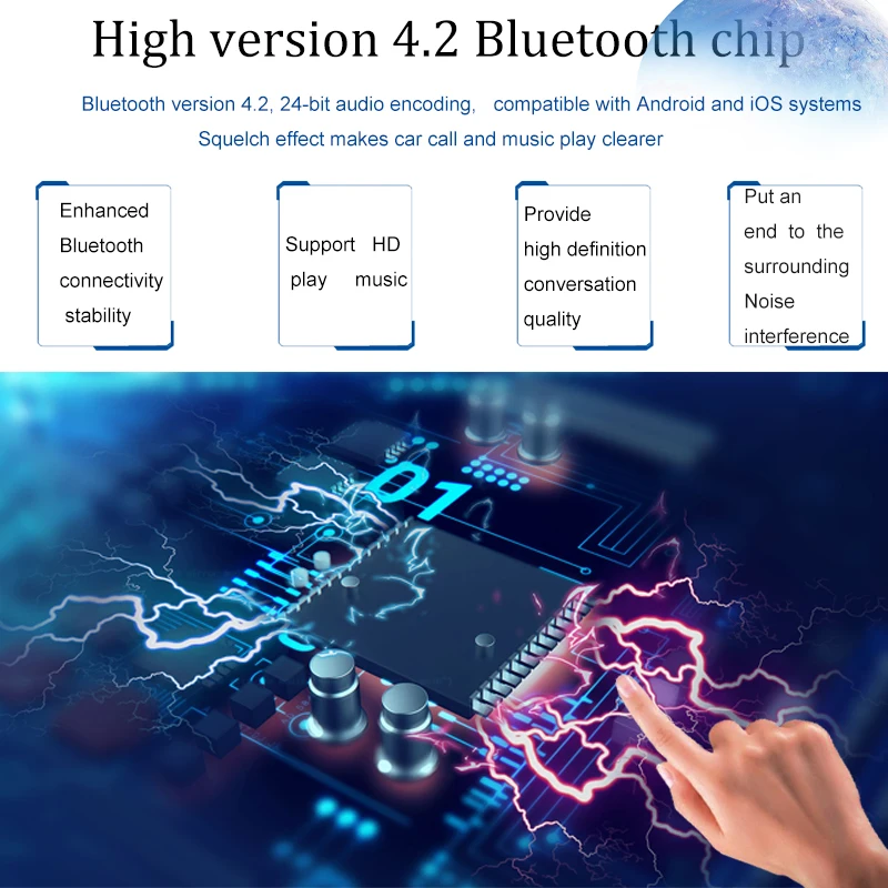 Универсальный Bluetooth 4,2 автомобильный MP3 музыкальный плеер с поддержкой навигации QC3.0 поддержка быстрой зарядки голосовой помощник цветной ЖК-дисплей