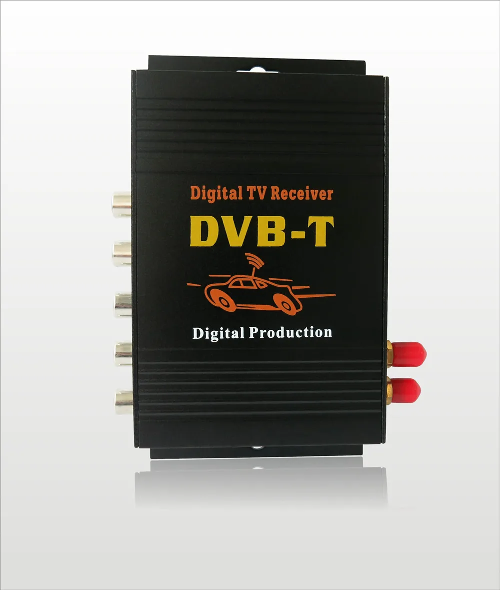 2 тюнера внешняя Мобильная DVB-T MPEG-4 Авто DVBT MPEG4 цифровая ТВ-приставка с пультом дистанционного управления для автомобиля DVD gps плеер