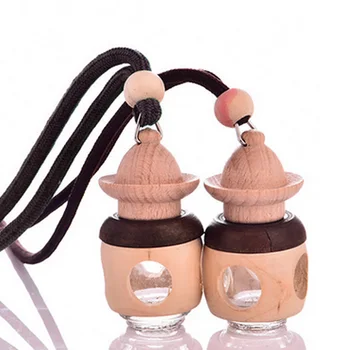 

Air Freshener Car Hanging Perfume Bottle Empty Glass Bottle For Essential Oils Diffuser Rear-view Mirror Ornament Car-styling