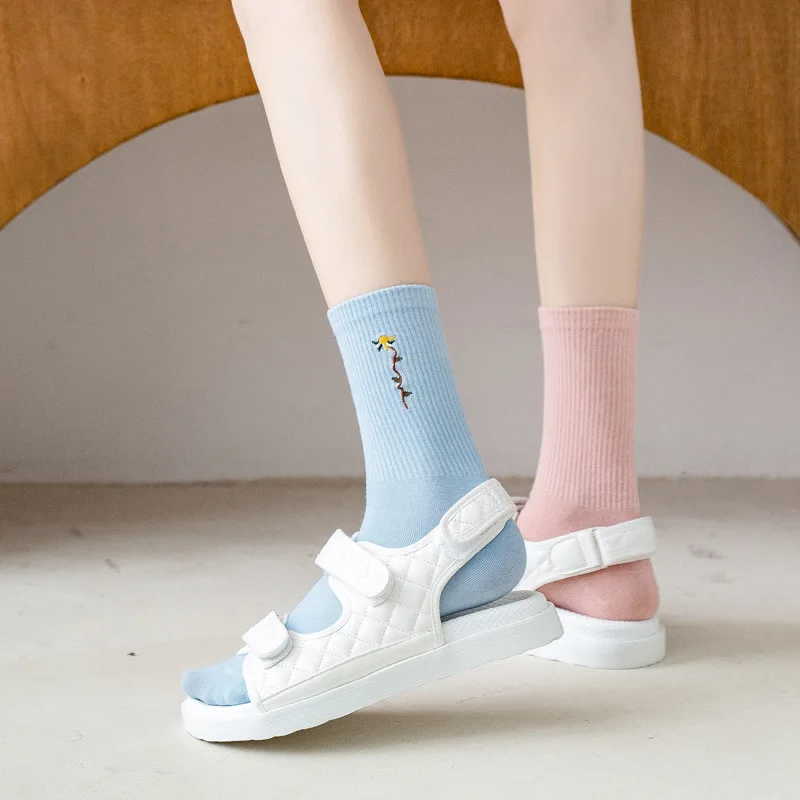 2021 на лето и весну новый корейский мультфильм женские хлопковые носки Kawaii в стиле