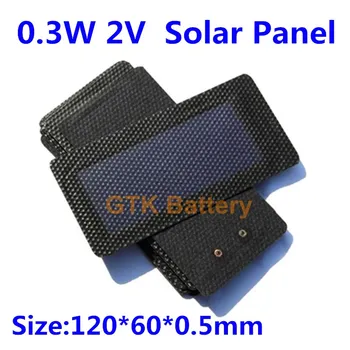 

10pcs Durable Solar Panel Foldabing Flexibility 0.3W 2V Waterproof Charging Solar Generator Charger Solar Cells