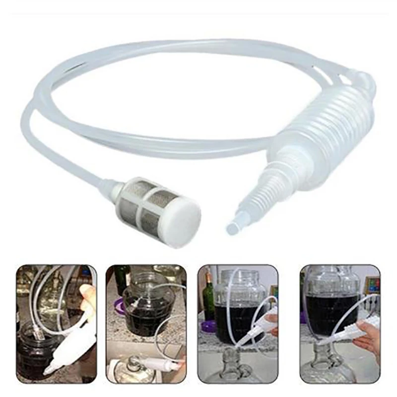 Home Kitchen Plastic Brew Syphon liquid Siphon Food Grade Alcohol Distiller Filter Tube Tool Kitchen Wine Accessories