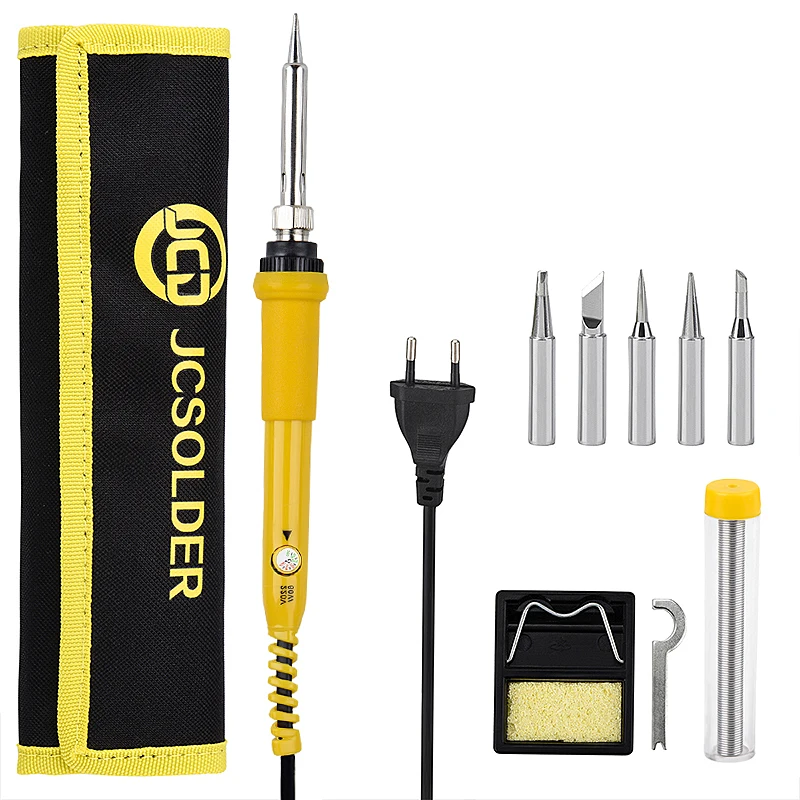 

JCD 908 Original Electrical Soldering Iron Lead-free Temperature Control Soldering Iron Household Welding Rework Tool Kits