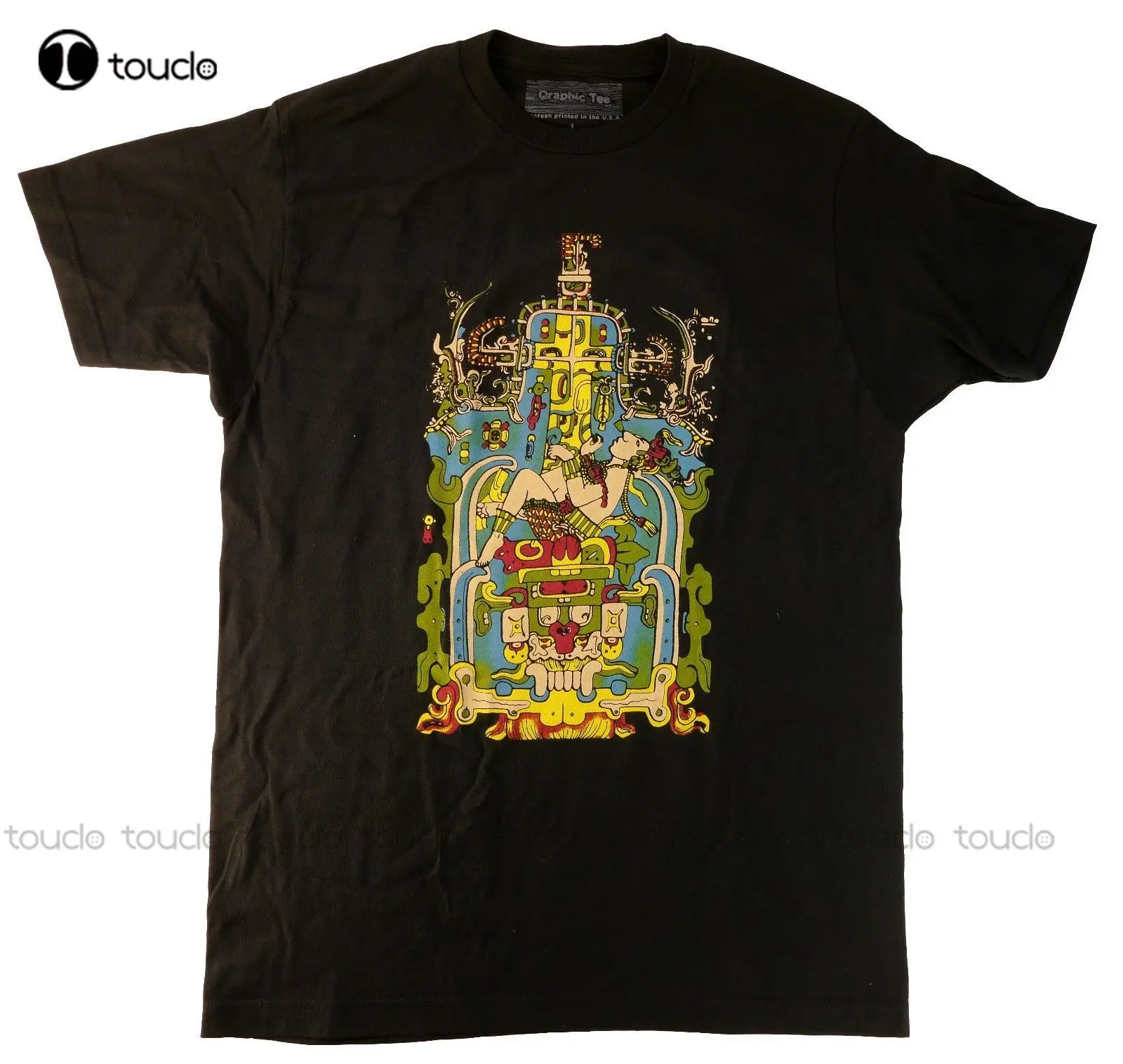 Maglietta A Maniche Corte Con Nuova Stampa T-Shirt Da Uomo Antiche Alien, T-Shirt Ufo, T-Shirt Con Coperchio A Razzo Con Coperchio A Grembiule, Lshirt