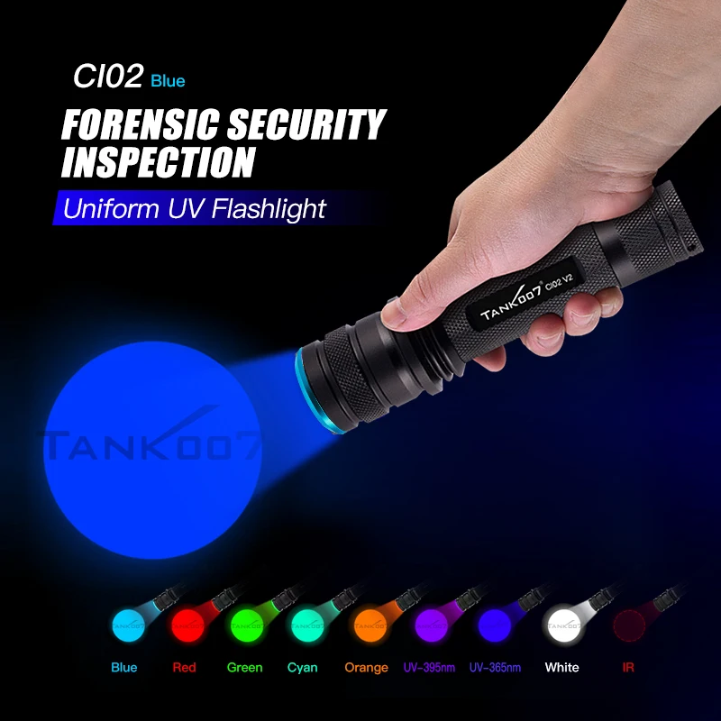 TANK007 CI02 9 шт./компл. мульти-длина волны криминологическая NDT 365 нм светодиодный