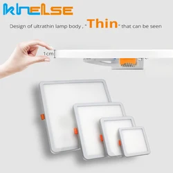 Ultra - Thin LED Ceiling Panel Light - Round & Square, Recessed Indoor Downlight - 15W (Square Cold White)