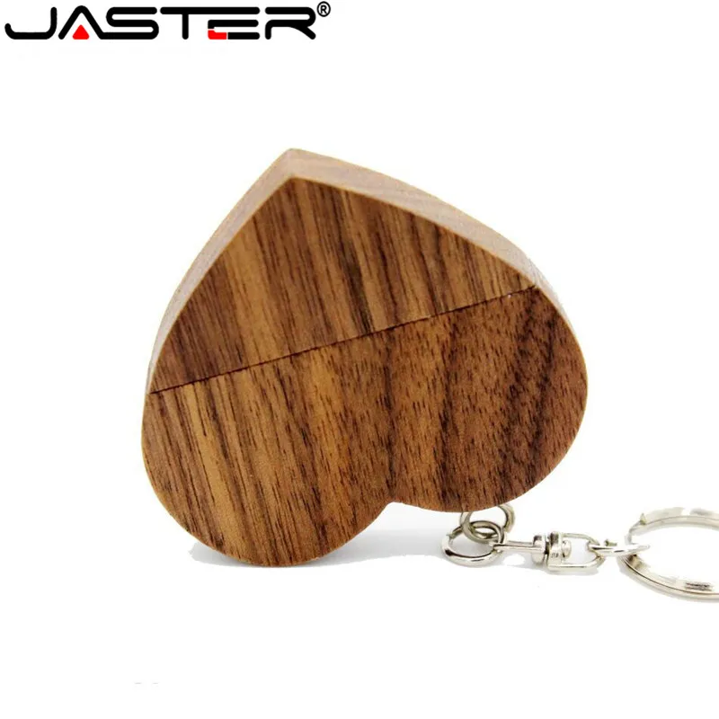 Usb флеш накопитель JASTER деревянный в форме сердца 4 ГБ 16 32 64 ГБ|heart usb|company giftflash drive