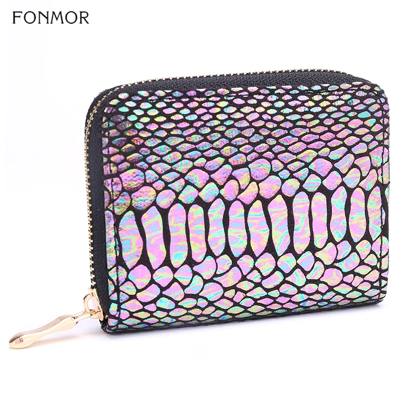 Fonmor короткий кошелек из змеиной кожи для женщин 2019 кошельки женский держатель
