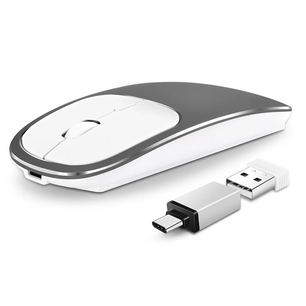 Новое поступление перезаряжаемая 800/1200/1600 dpi Mute 2,4G беспроводная мышь для ноутбука