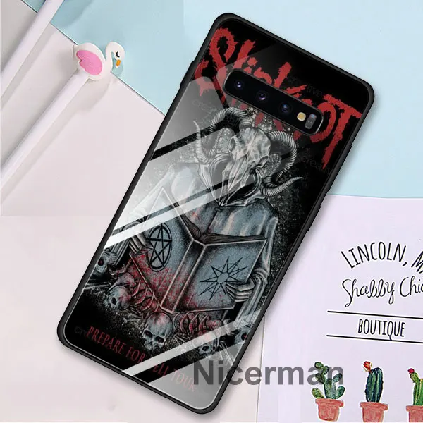 02 Чехлы из закаленного стекла Slipknot Clown Corey Taylor для samsung Galaxy S10 S8 S9 Plus S10e Note 9 10 Plus A50 A30 - Цвет: 02