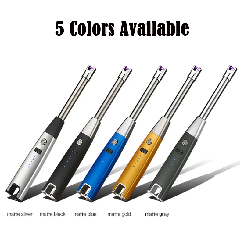 Electric Lighter Candle Kitchen USB Rechargeable Arc Gun Camping BBQ Tool Rod Fire Starter Dropship Suppliers | Дом и сад