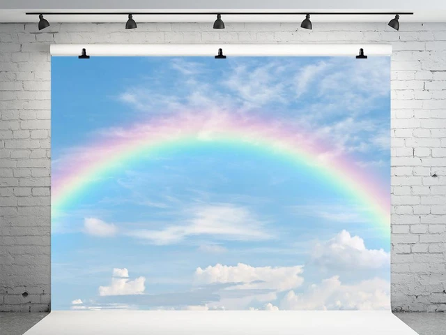 Rainbow Clouds Blue Sky Backdrop for Photography LV-785 – Dbackdrop