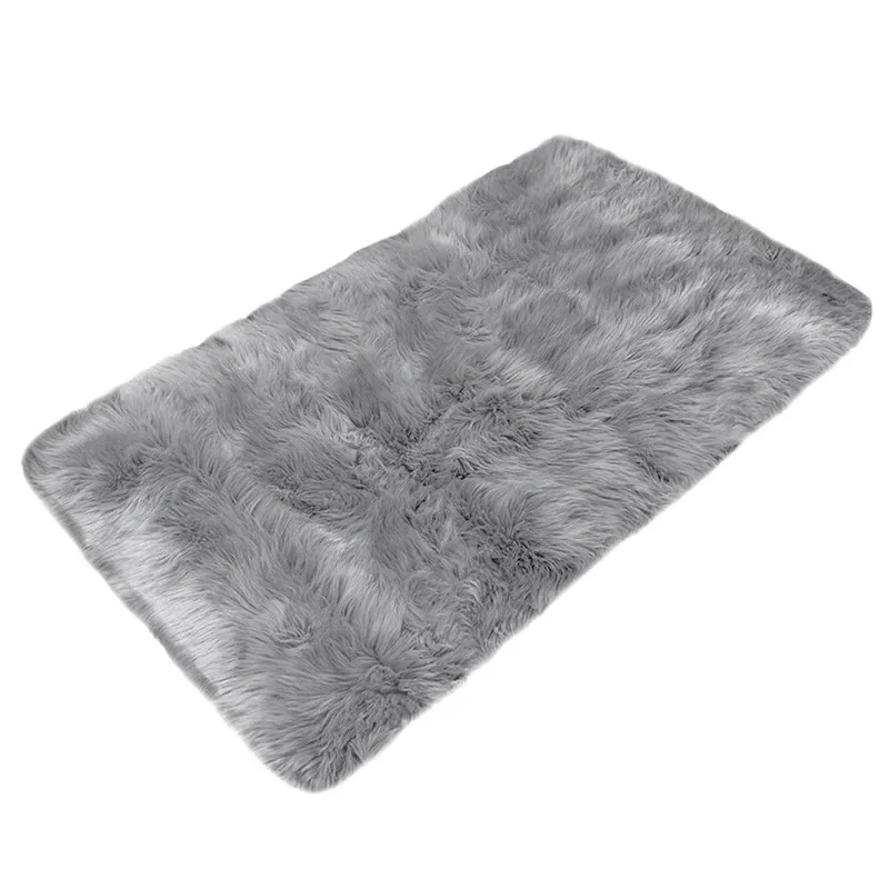 Small Rugs Living Room/Bedroom Rectangular Artificial Wool Rugs Non Slip Shaggy Carpet Mats 60cm*120cm 13Color#70