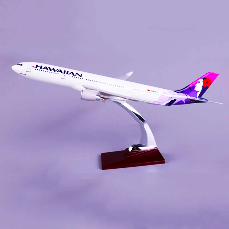 

40CM 1:172 Scale Airbus HAWAIIAN Airlines A330 Airplane Aviation Model W Base Alloy Aircraft Plane Collectible Artwork for Fans