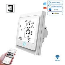 WiFi Smart Thermostat Temperature Controller for Water/Electric floor Heating Water/Gas Boiler Remote/Voice Control Alexa Tuya