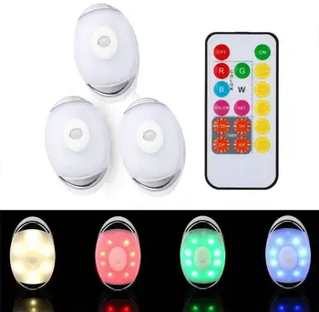 

Motion Sensor Night Light Potable 3pcs LED Closet Lights Battery Powered Cabinet IR Infrared Motion Detector 3D Wall Lamp