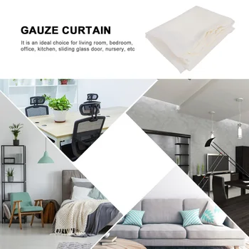 

Sheer Curtain Plain Color Decorative Window Curtain for Living Room