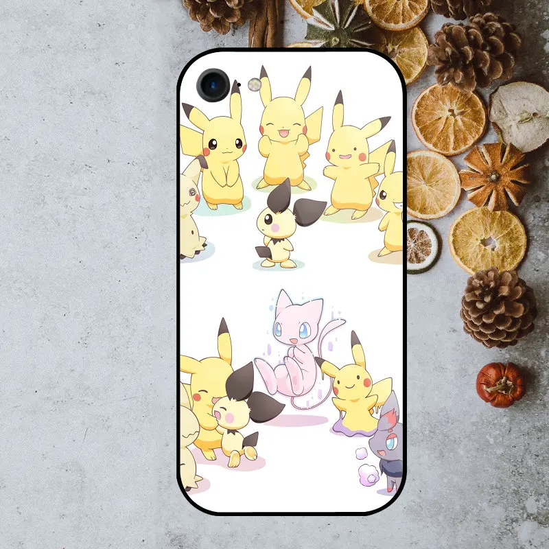 Tempered Glass Mobile Phone Cases Protector for iPhone 5 5S SE 7 6S 6 8 Plus X XR XS Max Coque Shell Pocket Monsters Pokemons - Цвет: Picture 8