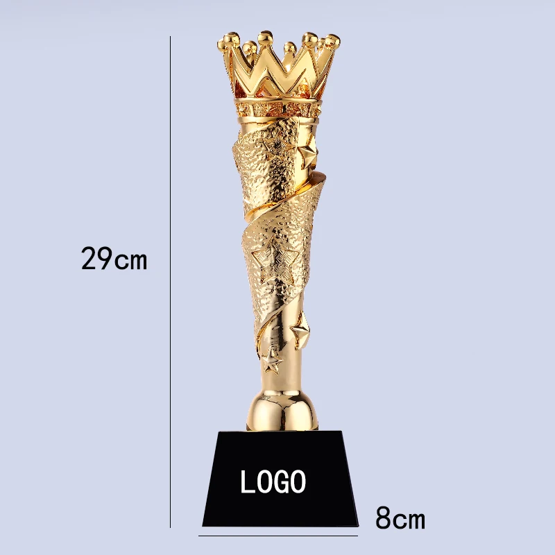 

Customized Laurel Metal Trophy Resin Trophy Customized Custom Crown Trophy Honor Lettering Creative Group Organic Material