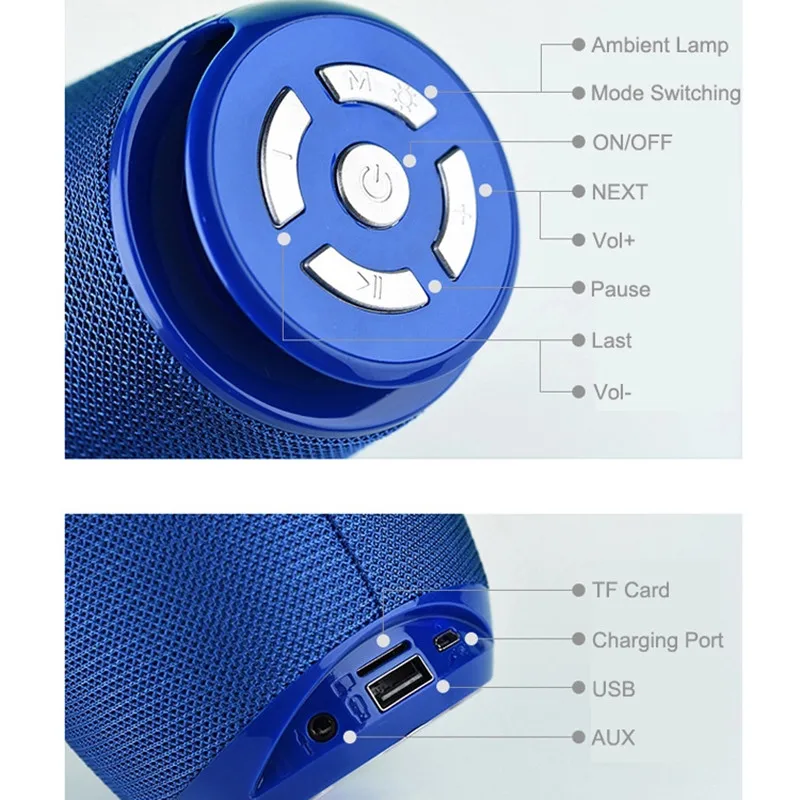 NewLEDflash Bluetooth динамик наружная портативная беспроводная звуковая колонка сабвуфер двойная Громкая связь поддержка голосового вызова TFcard радио динамик