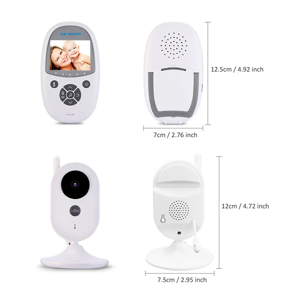 Видео детский монитор камера 2 4 дюймов Двусторонняя Младенческая связь