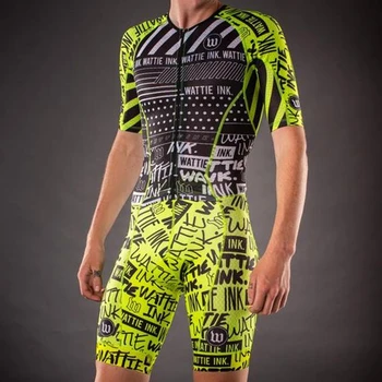 

WATTIE TINTE team summer men's cycling jersey kit short sleeve bib shorts ropa ciclismo bike racing suit cycling clothing set
