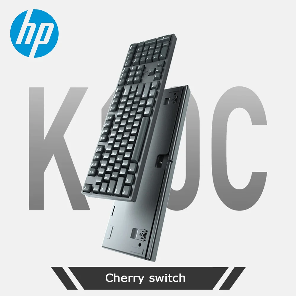 Hp K10C механическая клавиатура с вишневым переключателем, 108 клавиш, коричневый красный переключатель, проводная игровая клавиатура для ПК, компьютера, профессионального геймера