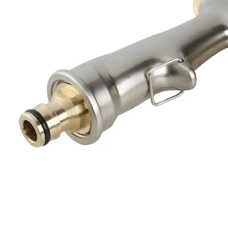 Garden Hose Nozzle, Heavy Duty Metal Spray with Full Brass Nozzle