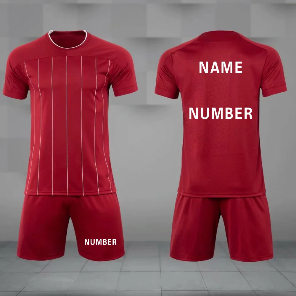 19 20 Детская Футбольная форма майки для мальчиков, мужской профессиональный футбольный трикотажный комплект, спортивный костюм для взрослых, детские спортивные тренировочные костюмы на заказ - Цвет: Name Number
