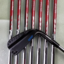Клюшки для гольфа 0311XF Черный Красный Синий Железный набор 0311XF кованые железные клюшки для гольфа R S гибкий стальной вал с головкой