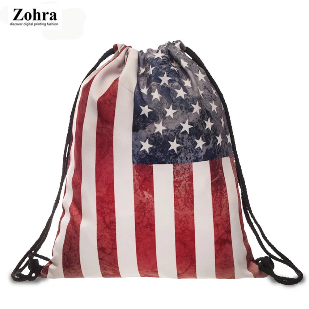 

Zohra New Style 3D Digital Printing Oxford Fabric Drawstring Bag Shopping Storage Drawstring Backpack Drawstring Bag