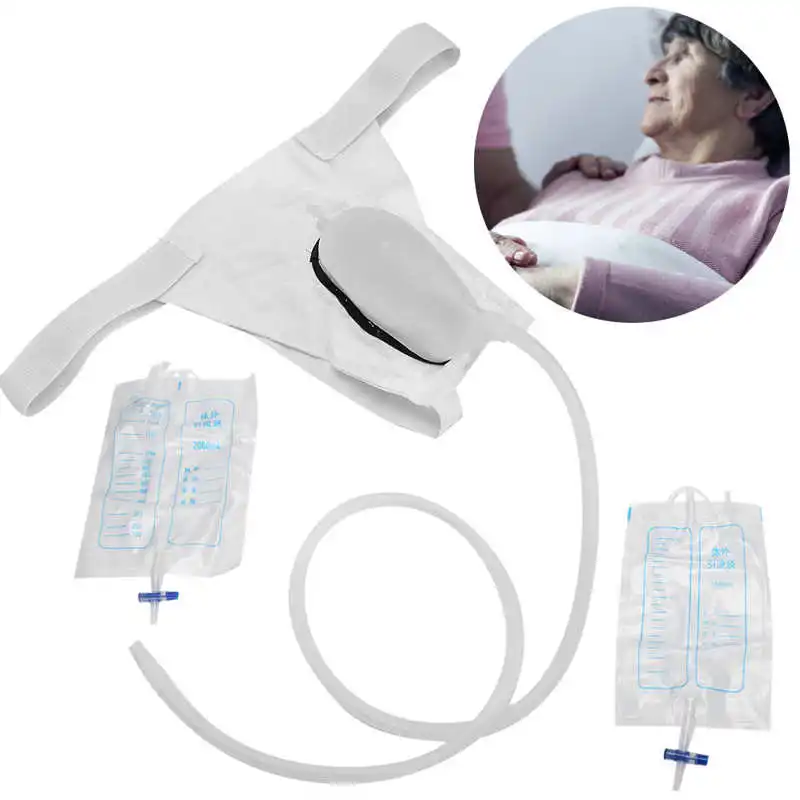 Adult Diapers Urine Collection Bag Reusable Silicone Urinal for Men Elderly Bedridden Patients for Elderly Disabled reusable diapers disposable adult diapers male urine collector
