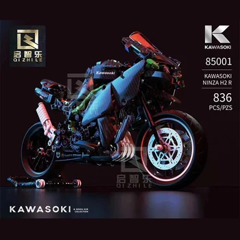 

IN STOCK MOC City Creator Technic Series The H2 Super Motor Mechanical Racing Motorcycle Model Building Blocks Bricks Toys Gifts