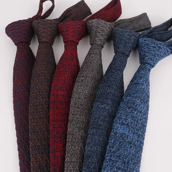 

Knitted Narrow Tie Men Women Korean Business Style Washable Rhombic Pattern Pure Color Gifts Party High Quality Accessories Ties