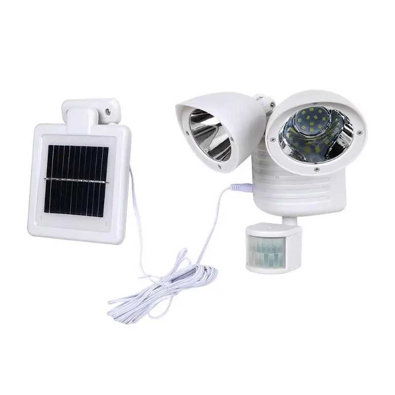 22 LED Outdoor Solar Light Dual Detector Motion Sensor Security Lighting Waterproof Street Wall Lights Garden Yard Wall Lamp - Испускаемый цвет: White