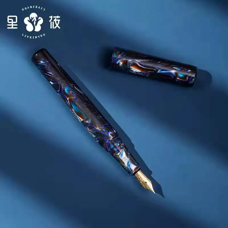 Перьевая ручка LIY YImo каучуковая с чернилами EF/Fine Nib конвертер наполнителей