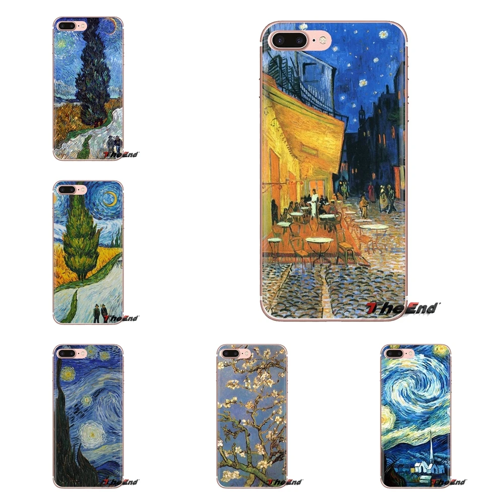 For Huawei Honor 7X V10 6C V9 6A Play 9 Mate 10 Pro Y7 Y5 P8 P10 Lite Plus GR5 2017 Transparent Soft Cover Van Gogh oil painting |