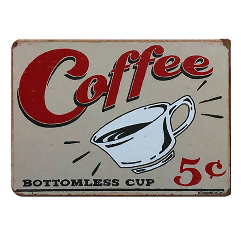 Кофейное меню винтажное кафе жестяная вывеска Ретро металлическая пластина картина классическое железное Украшение стен для кофейни - Цвет: 13