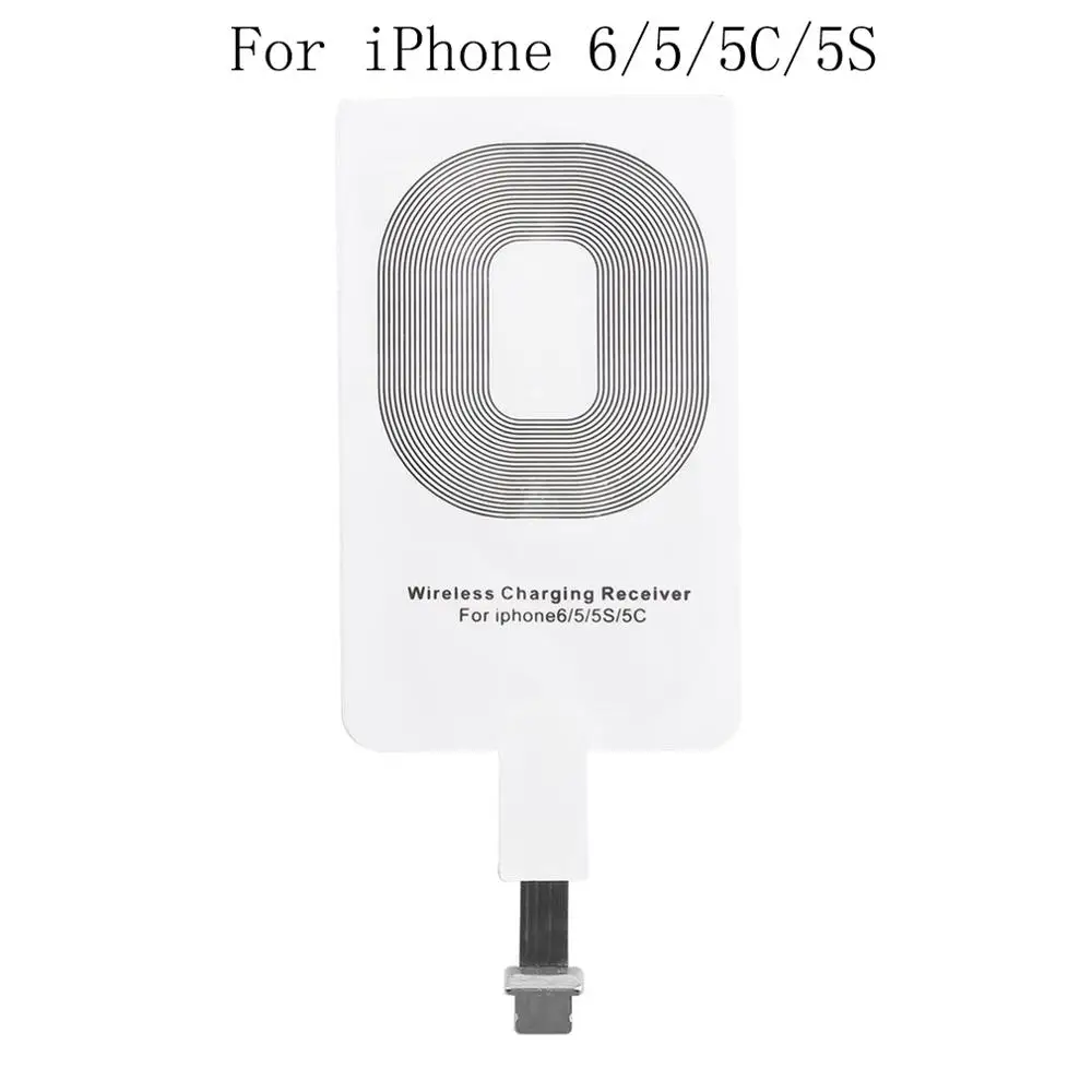 For iPhone 5 6 5S 5C QI Беспроводное зарядное устройство приемник для iPhone 6 6s 5 5C samsung S6 Edge Xiaomi зарядное устройство приемник Универсальный портативный для ios micro usb - Тип штекера: For iPhone 5 6 5S 5C