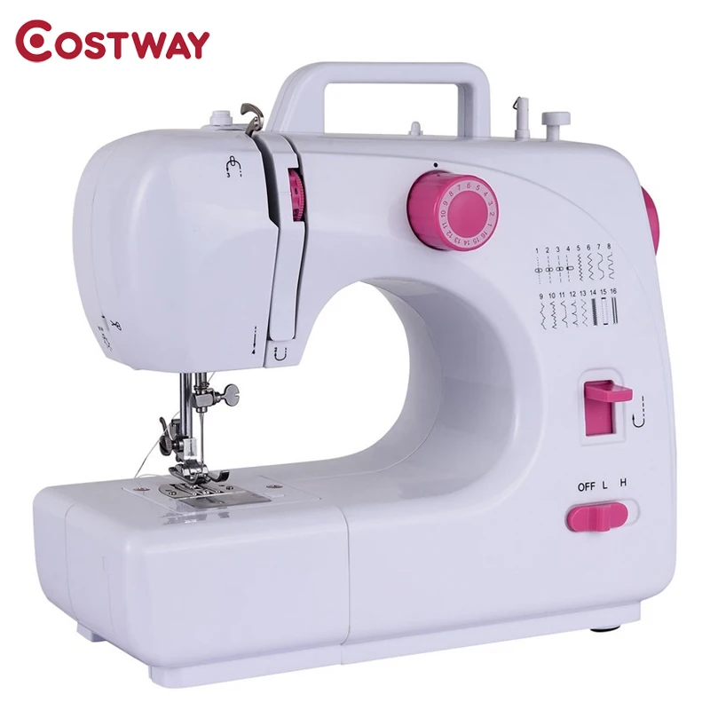 

Costway Brand New Free-Arm Crafting Sewing Machine with 16 Built-in Stitches Automatic Thread Rewind Two Speed Sewing EP22774