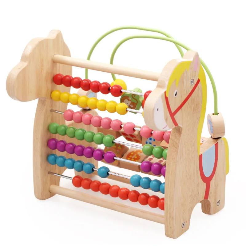 

Wooden Trojan Combination xue xi jia Calculation Frame Infants Children Early Childhood Baby Educational Bead-stringing Toy Bead