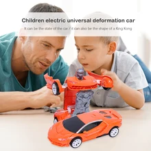 Samochód robot transformujący się bogate w kolor korzystających oczy rozwoju pojazdu deformacji zabawki modele prezenty z muzyki rozrywkowej tanie tanio 13-24 miesięcy NONE CN (pochodzenie) Zasilanie bateryjne Deformation Toy Z tworzywa sztucznego Unisex