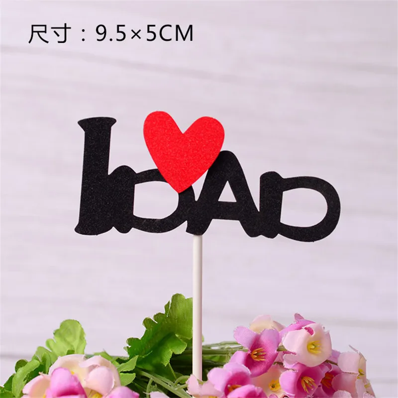 Cakelove 1 шт. флажки для торта кекс I LOVE YOU Топпер для торта I LOVE MOM/DAD топперы для детей день рождения Свадьба Свадебная Упаковка для торта вечерние выпечки DIY