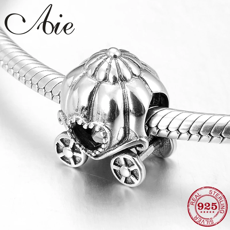 Heart charms pumpkin car beads 925 Sterling Silver for womens accessories Fit Original European Charm Bracelet Jewelry | Украшения и