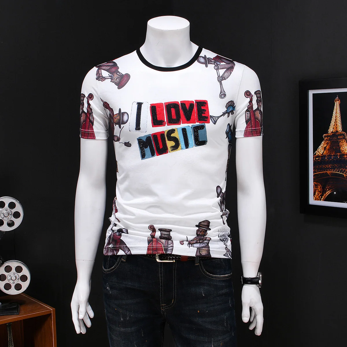 Уличная Round Sleeve футболка Camisetas Hombre платье короткий рукав мужская высокое качество