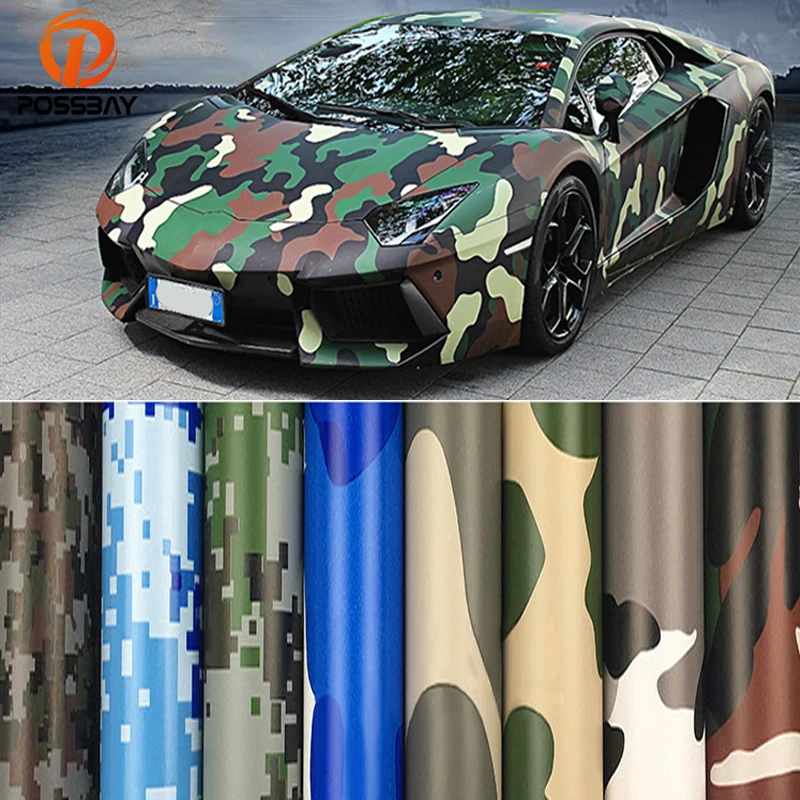 Автомобильный Стайлинг POSSBAY 60x152 см камуфляжная Виниловая наклейка для
