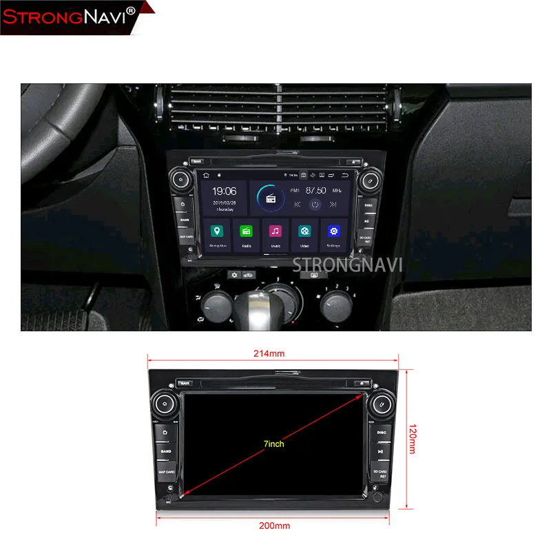 Clearance 7inch IPS DSP 4G 64G Android 9.0 CAR DVD Player for Opel Vauxhall Astra H G J Vectra Antara Zafira Corsa Vivaro Meriva Veda 1
