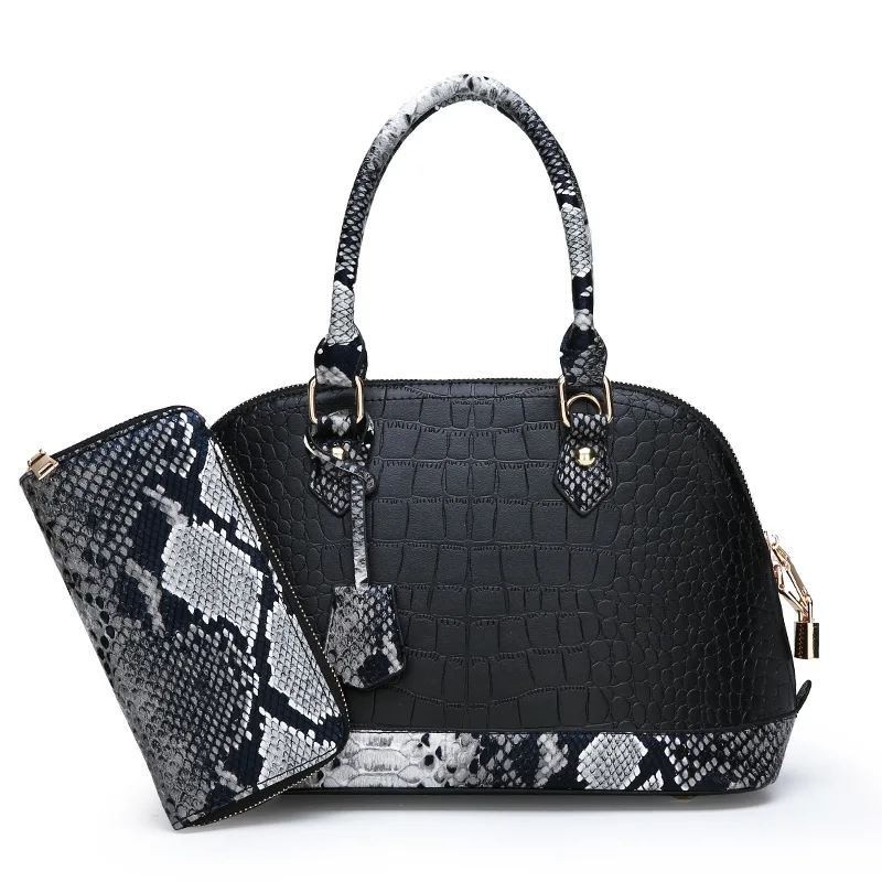 

2019 New Style Lady Bag Crocodile Pattern Hand Oblique Shoulder Bag Shell Bag Different Size Bags WOMEN'S Bag