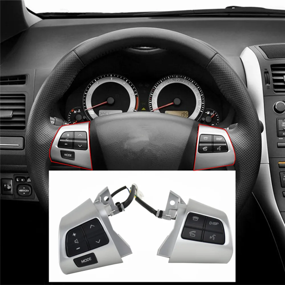 Кнопка управления звуком на руль для TOYOTA COROLLA 2007 2013 84250 02230 8425002230 серебристый и